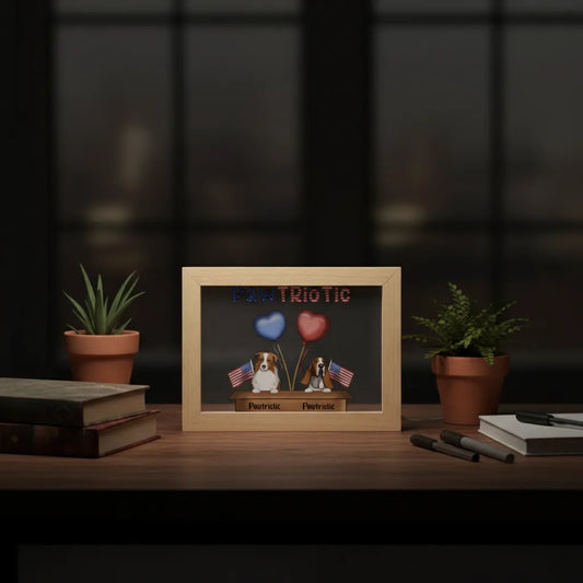 Pawtriotic Wooden Framed