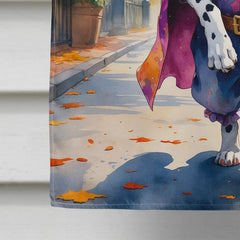 dalmatian trick or treat halloween house flag - product photo 4 of 8