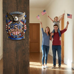 Personalized 250 Years of Freedom Tiger Metal Sign - Custom Family Name 1776-2026 Commemorative Gift
