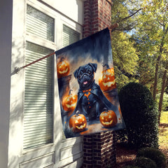 black pug puppy halloween house flag - product photo 2 of 8