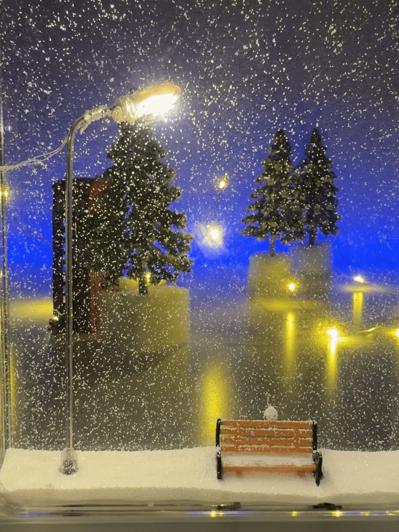 FrostGlow falling snow LED scene light product photo 1