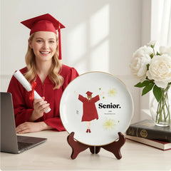 Custom Congratulations on your graduation Personalized Round Jewelry Dish