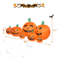 7 ft inflatable pumpkin garland with LED string lights - product photo 6 of 6