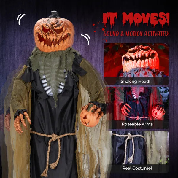 7 ft talking pumpkin - product photo 4 of 8