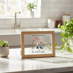 My favourite place in the world is next to you Wooden Framed