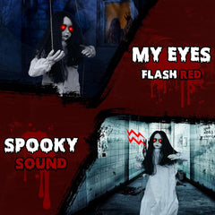 45 inch hanging doll that swings, moans and glows red eyes on sound or a slap - product photo 4 of 10
