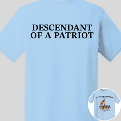 Custom Name 250 Years USA Shirt | Descendant of Patriots Front & Back Shirt | 1776–2026 Patriotic Heritage Tee