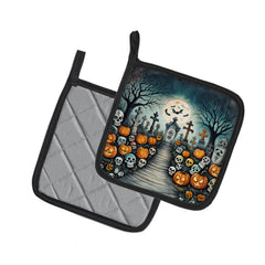 calavera sugar skull halloween pot holders - product photo 2 of 8