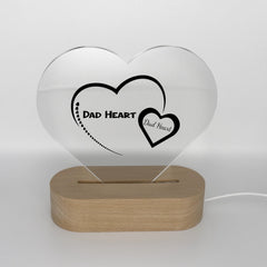 Dad Heart Acrylic Heart-Shaped Plaque