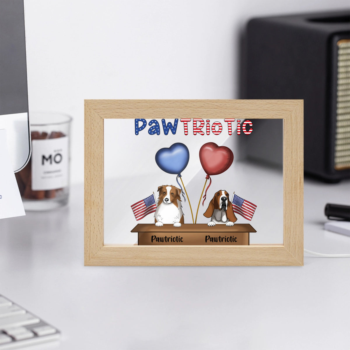 Pawtriotic Wooden Framed