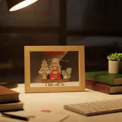 Christmas is better with a cat Wooden Framed
