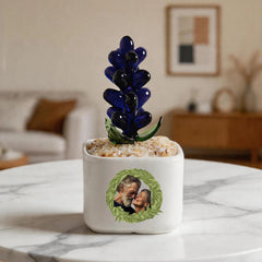 Crystal Glass Lavender Ornament