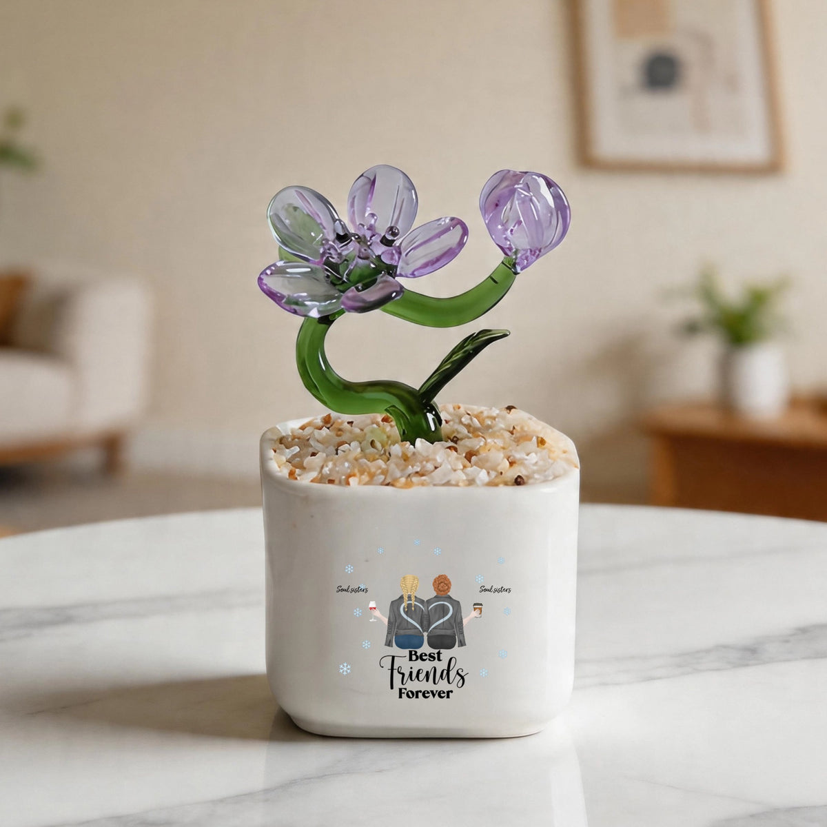 Crystal Glass Phalaenopsis Ornament