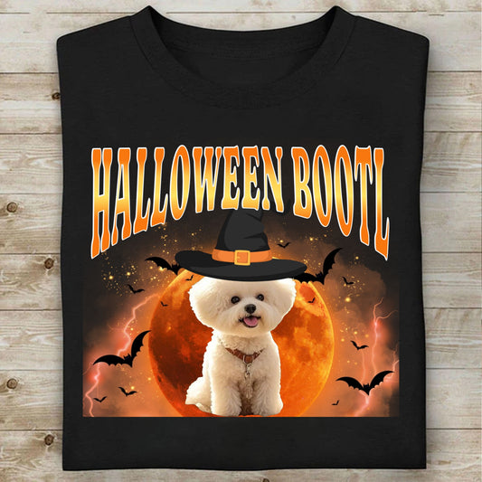 Custom Halloween Bootleg Pet Portrait T-shirts