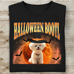 Custom Halloween Bootleg Pet Portrait T-shirts