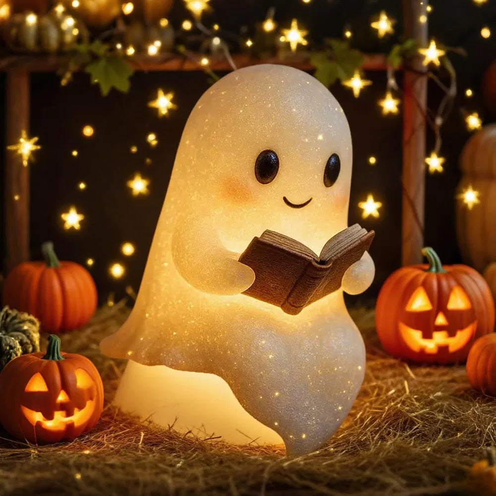 ghost reading book night light - product photo 5 of 5