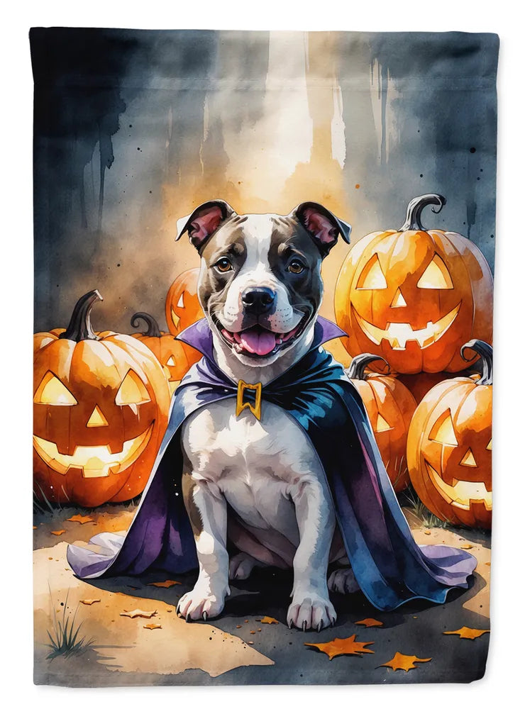 pit bull terrier halloween house flag - product photo 8 of 8