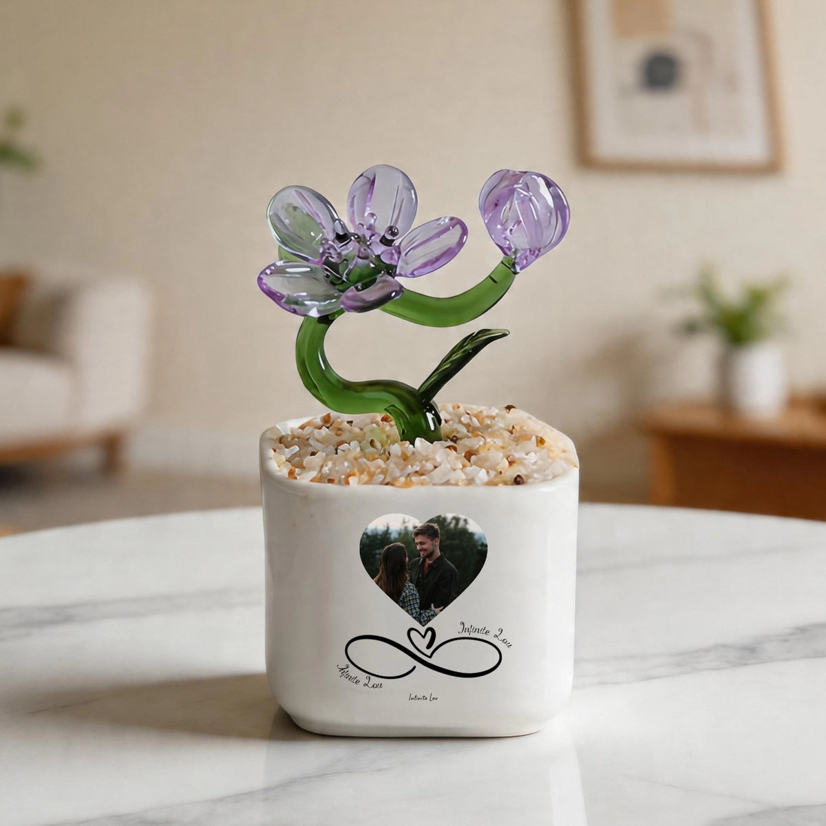 Crystal Glass Phalaenopsis Ornament