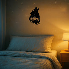 Gothic iron howling wolf wall art - product photo 2 of 6