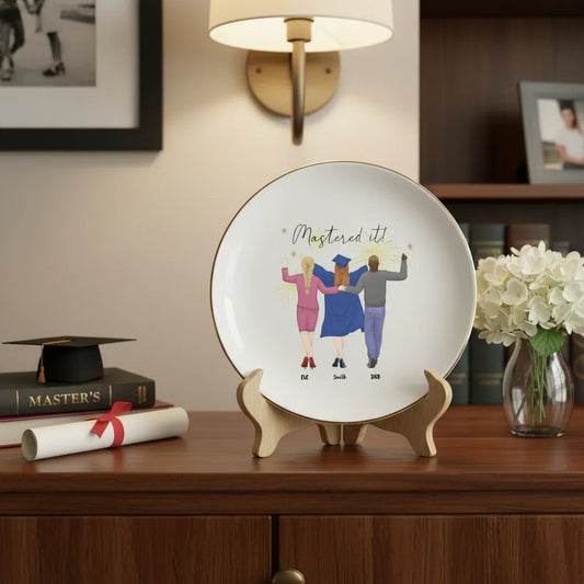 Custom Proud parents Personalized Round Jewelry Dish