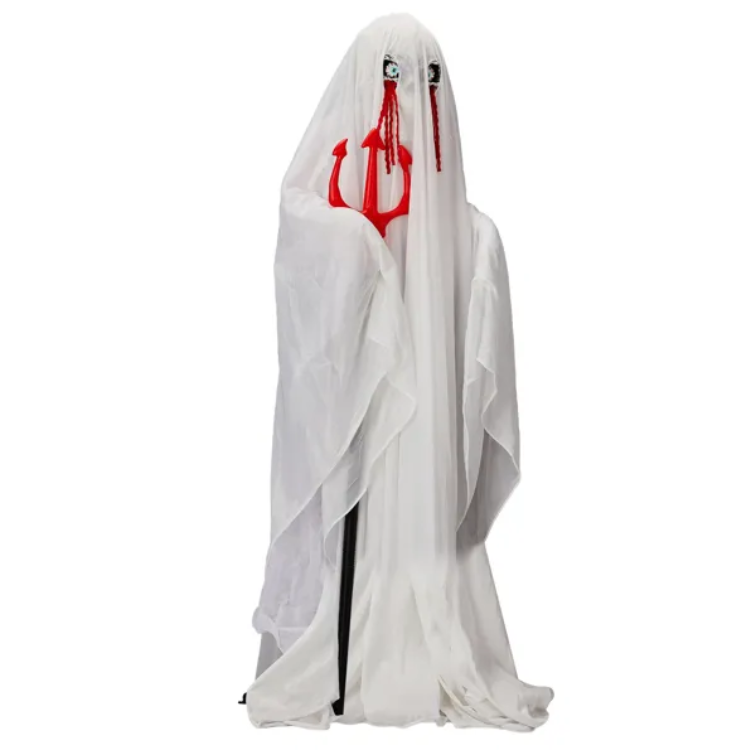 4.3 ft animatronic ghost with trident - product photo 2 of 15
