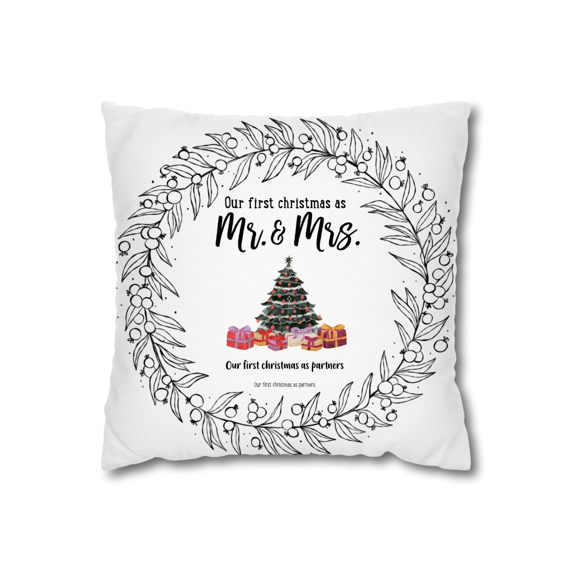 Our first christmas as partners Pillow