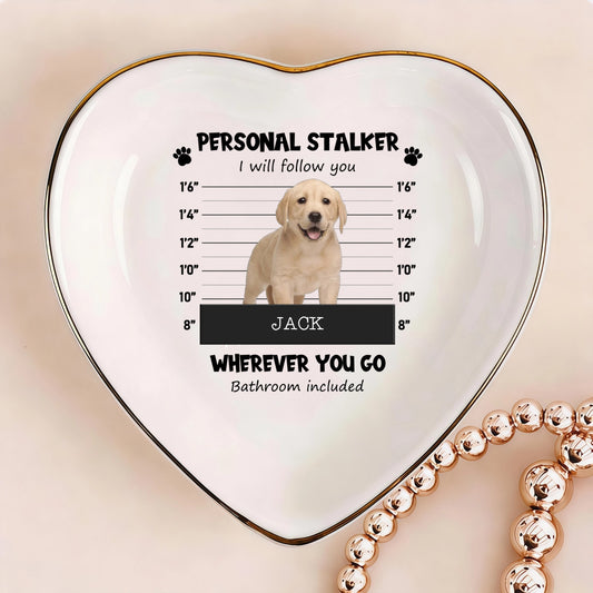 Custom Personal Stalker - Photo Personalized Heart-Shaped Jewelry Tray