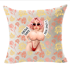 Halloween Couple Pillow Cover | Custom Spooky Love Throw Pillow for Couples