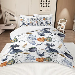 8 piece witch pattern Halloween comforter set - product photo 6 of 6