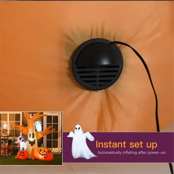 7.5 ft inflatable spooky ghost tree - product photo 4 of 6