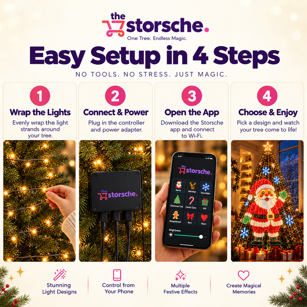 Smart Christmas Tree LED Lights - product photo 5