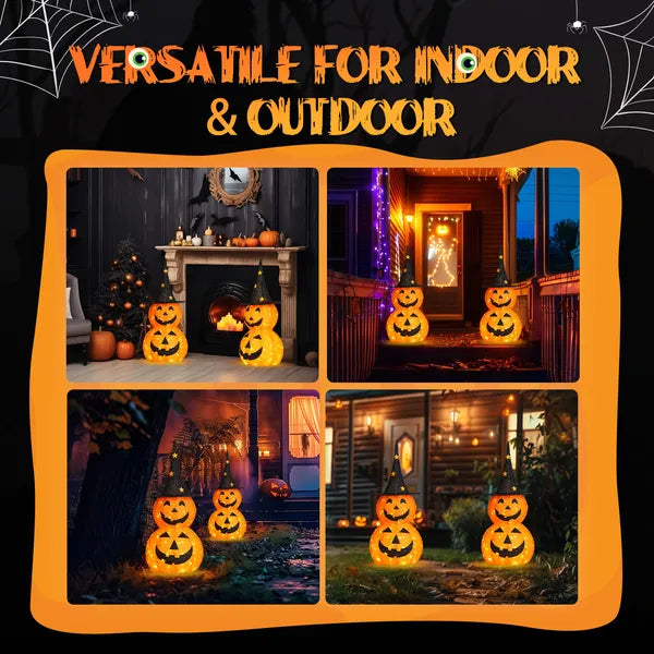 2 pack 3 ft pop-up lighted pumpkins - product photo 3 of 6