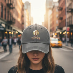 Custom Pet Photo with name in Gradient Finish Cap