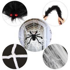 49 inch bendable black spider with a 126 inch stretch web - product photo 10 of 10