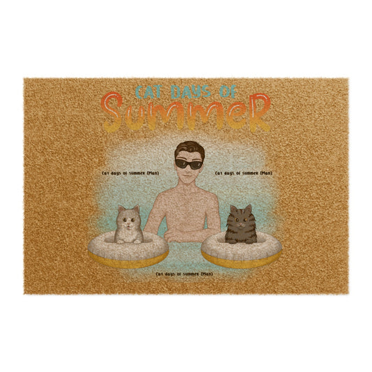 Cat days of summer (Man) Doormat