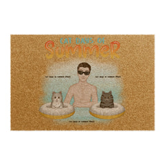 Cat days of summer (Man) Doormat