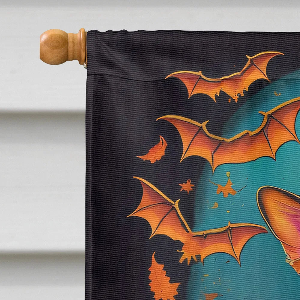 corgi witchy halloween house flag - product photo 3 of 8