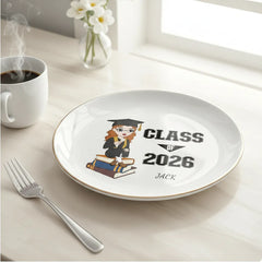 Custom Class of 2026 Personalized Round Jewelry Dish