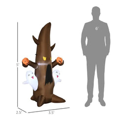 Cute ghost tree Halloween inflatable with LED - product photo 2 of 6