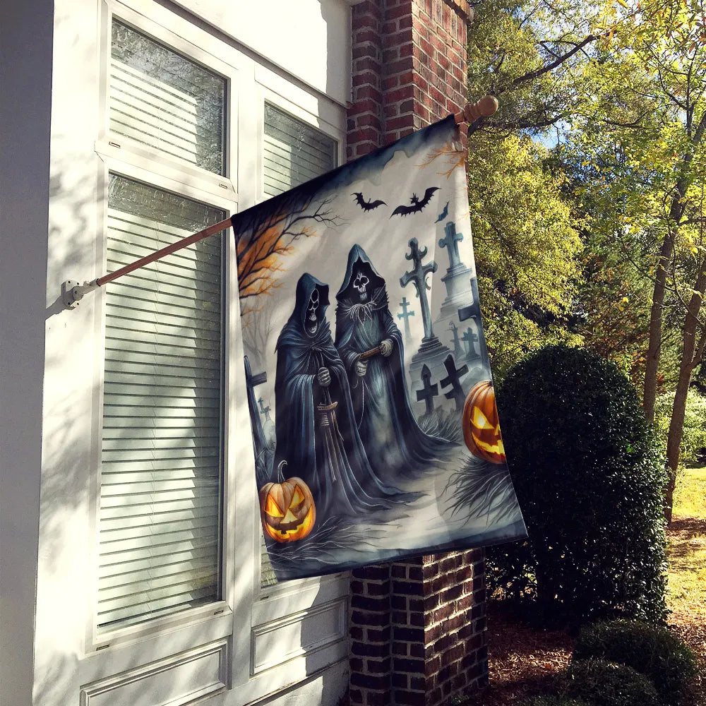 grim reaper halloween house flag - product photo 2 of 8