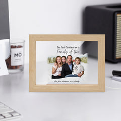 Our first christmas as a family Wooden Framed