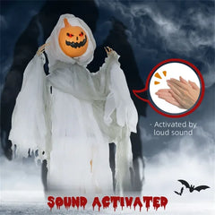 Sound activated inflatable pumpkin ghost - product photo 4 of 6