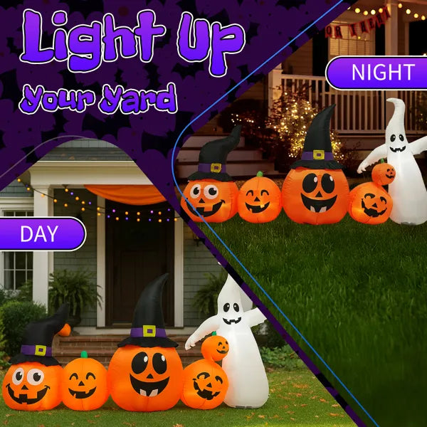 8 ft inflatable pumpkin patch - product photo 6 of 10