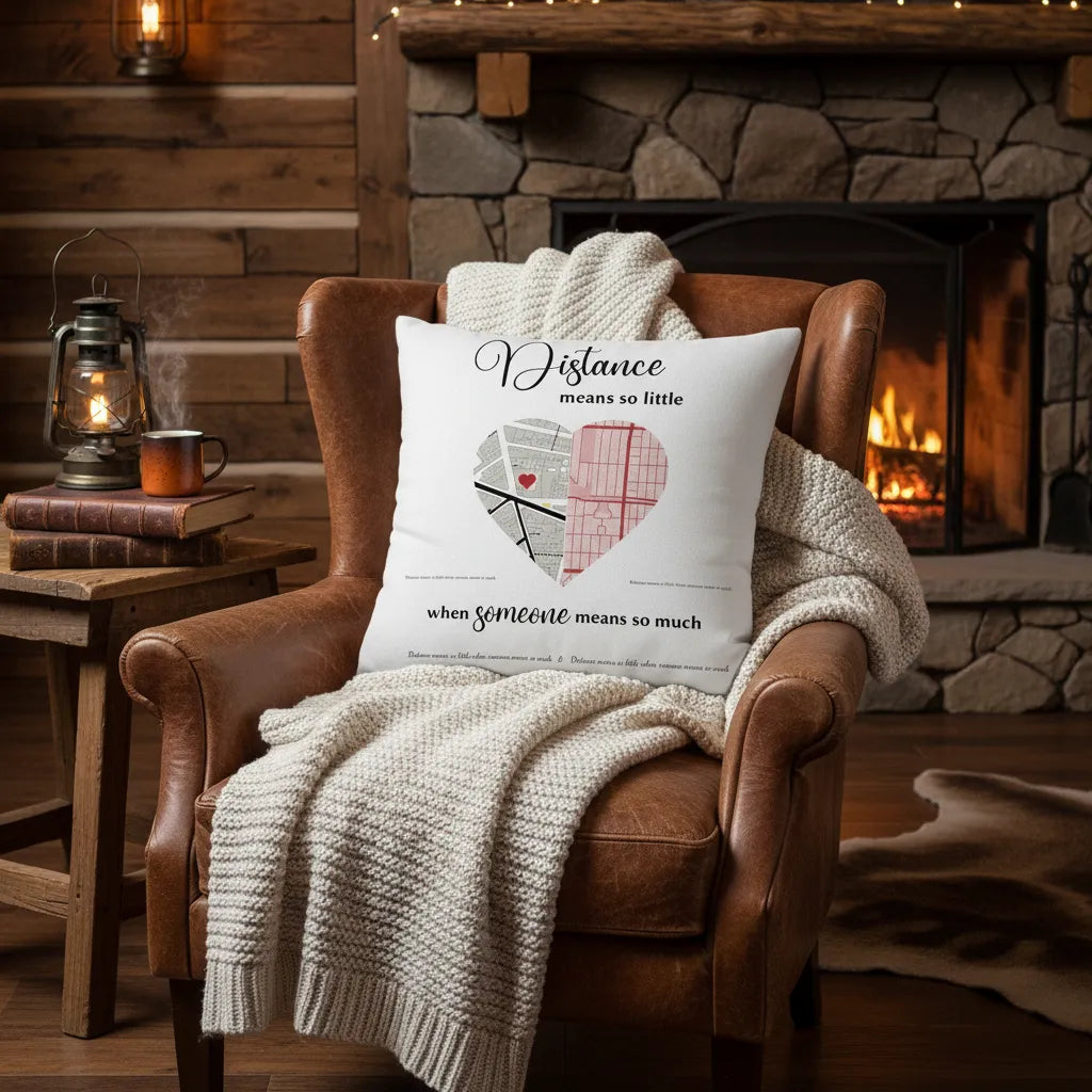 Distance means so little when someone means so much Miles Pillow