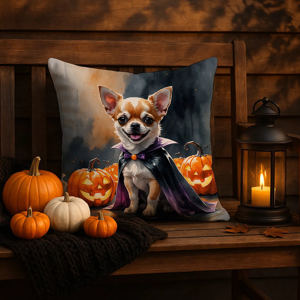 chihuahua puppy halloween throw pillow with insert - product photo 5 of 8