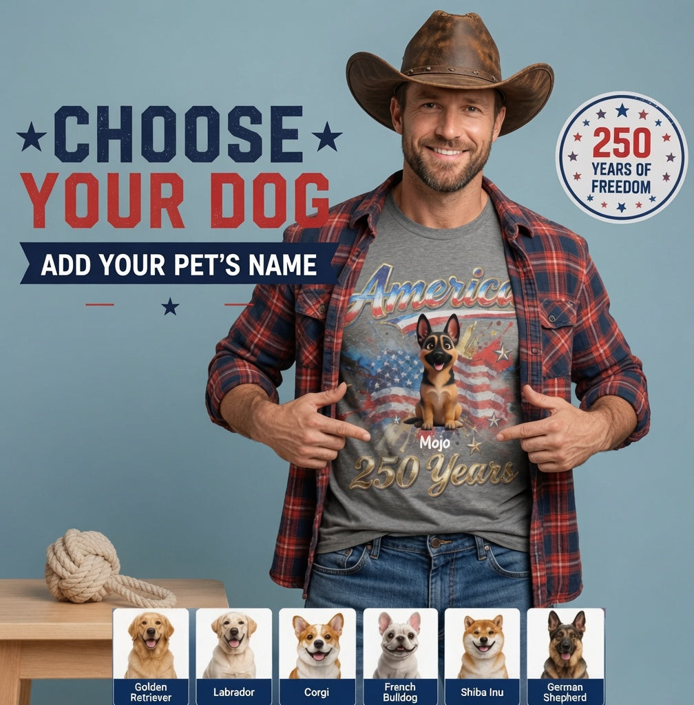 "Soaring High" 250th Anniversary Personalized Short-Sleeve Tee for Cats & Dogs