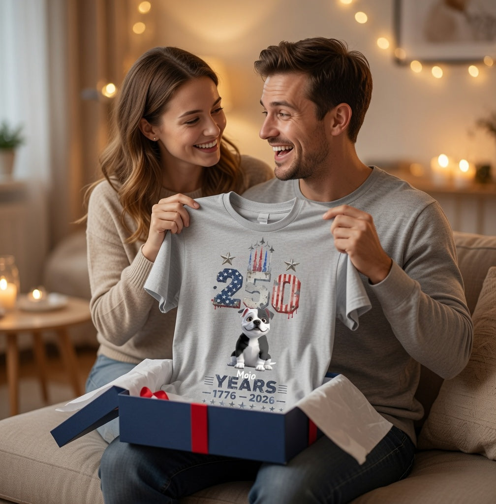 "Star-Studded" Dog 250th Anniversary Short-Sleeve T-Shirt