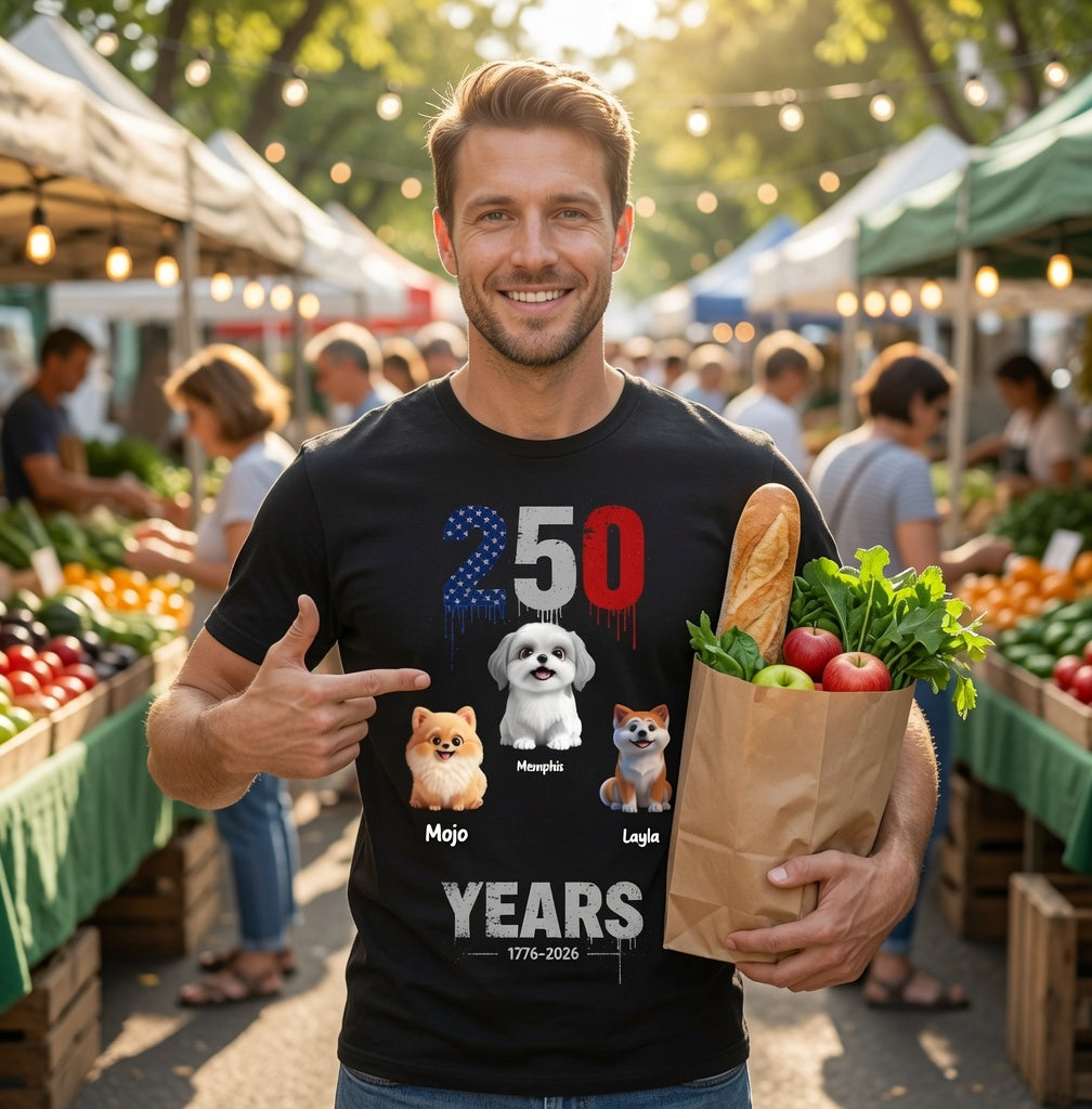 250th Anniversary Celebration T-Shirt for Pet Lovers250th Anniversary Celebration T-Shirt for Pet Lovers
