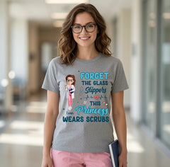 This Princess Wears Scrubs - Nurse Personalized Custom Unisex T-shirt, Premium T-shirt, Hoodie - Appreciation, Thank You Gift, Nurse Life, Doctor Life