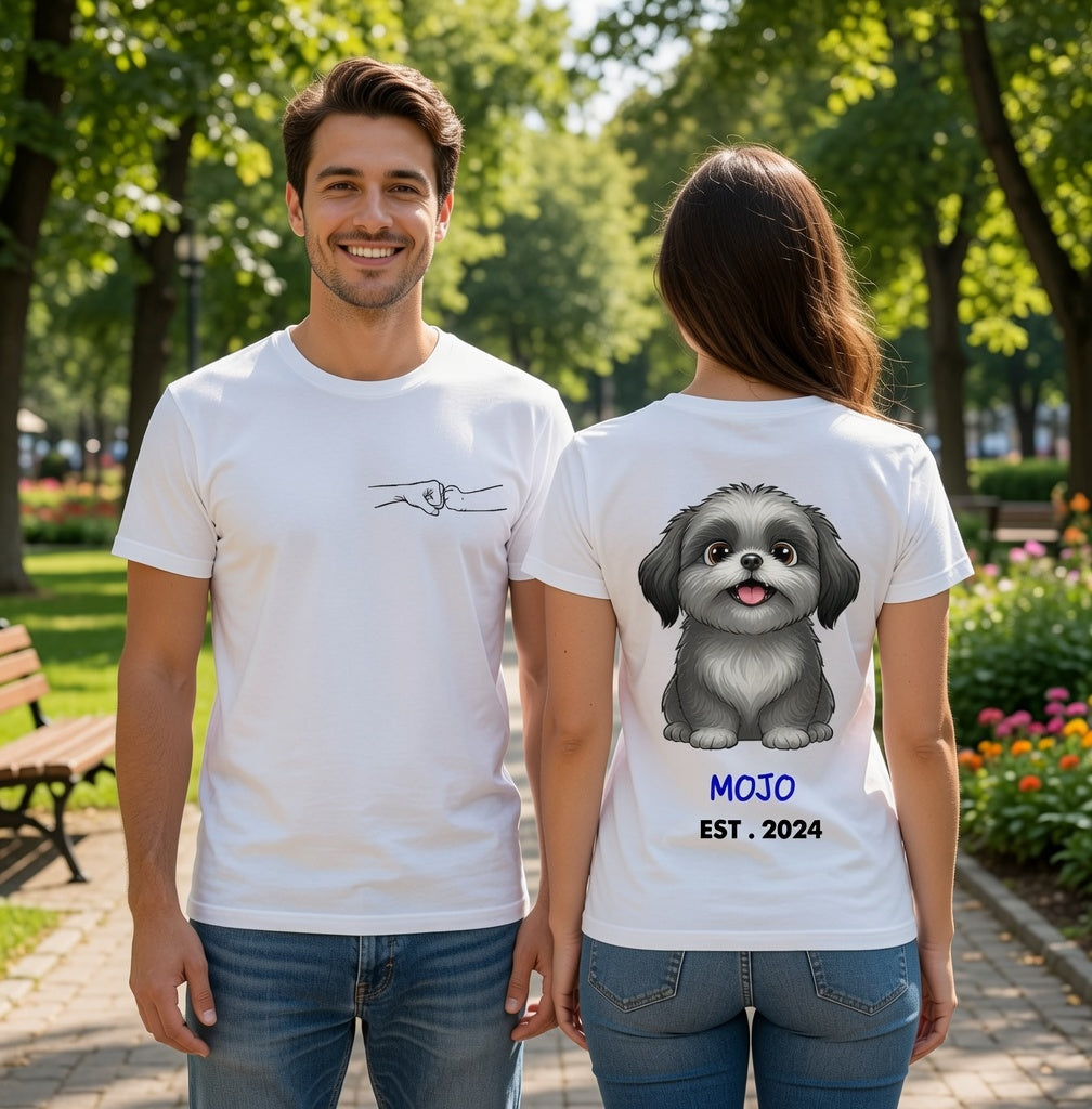 Custom Unisex T-shirt - Personalized Father's Day Birthday Gifts For Dog Lovers, Dog Dad And Mom, Dog Owners - Furry Friends Forever